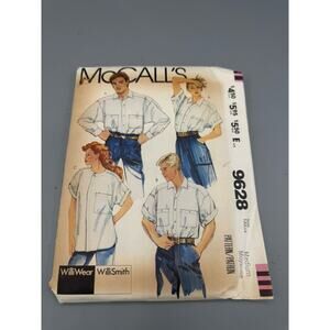 Vintage McCall’s 9628 Unisex Shirt Sewing Pattern Medium Willis & Geiger